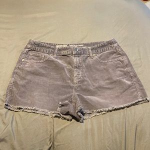 Mossimo Suppy Co. grey high waist corduroy short, size 10